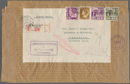 Niederländisch-Indien: 1941. Registered Envelope Endorsed 'Printed Matter' Addressed To California B - Indie Olandesi