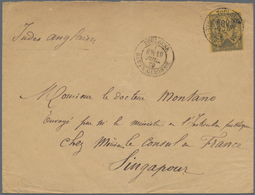 Philippinen: 1879. Envelope Addressed To The French Scientific Mission In Singapore Bearing French T - Philippinen