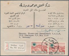 Saudi-Arabien: 1929/1975 Four Covers To Germany Including 1929 Cover From Mecca To Dresden Via Djedd - Arabie Saoudite
