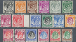 Singapur: 1949/1952, KGVI Definitives Perf. 17½ X 18 Complete Set Of 18, Mint Lightly Hinged ($2 Wit - Singapour (...-1959)