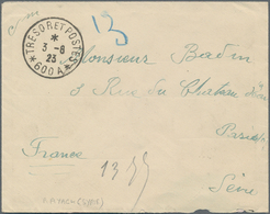 Syrien: 1923, French Military Mail Five Covers Tied By "TRESOR ET POSTES 600A - 3/8/23" Cds., "T.E.P - Syrië