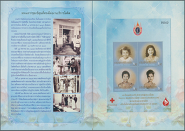 Thailand: 2012, THAI RED CROSS Two Booklets Containing Two Different Souvenir Sheets Blood Donation - Tailandia