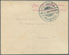 Thailand - Stempel: 1907, Provisional Prepayment Of Postage In Cash On Local Cover With Handwritten - Tailandia