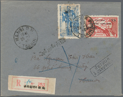 Vietnam-Nord (1945-1975): 1945, VN-ovpt. In Black On Doudart 40 C. Resp. Sports 50 C. Tied "HANOI . - Viêt-Nam