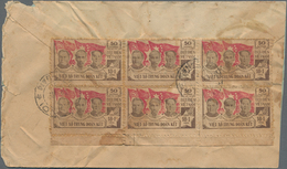 Vietnam-Nord (1945-1975): 1954. Spectacular Multiple Franking Of Michel Nr. 10 From Hanoi To China F - Viêt-Nam