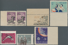 Vietnam-Nord (1945-1975): 1957/1966: Mis-perforated Stamps/Printing Errors. Michel Nr.76 (pair); Imp - Viêt-Nam