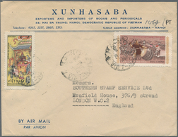 Vietnam-Nord (1945-1975): 1968 (ca.): Mixed Frankings: A) Xunhasaba Letter From 1965 Sent As Printed - Viêt-Nam