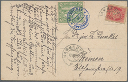 Thematik: Arktis / Arctic: 1908, Seltene Arktis-Privatpostmarke 5 Öre Grün "SPITSBERGEN-EIS-BÄRENJÄG - Autres & Non Classés