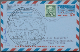 Thematik: Arktis / Arctic: 1958/61 Two Aerograms, Once Unused And Once With Satellite Stamp Of The D - Altri & Non Classificati
