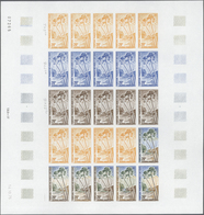 Thematik: Bäume-Palmen / Trees-palms: 1975, Afars And Issas. Lot Of 3 Different Color Proof Sheets F - Arbres