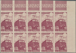 Thematik: Eisenbahn / Railway: 1945, France Parcel Stamps, Timbres De Prestation, Not Issued "Domici - Treni