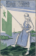 Thematik: Esperanto: 1922 XIV. Esperanto Congress In Helsinki; Special Congress Picture Postcard Sen - Esperanto
