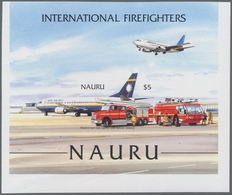 Thematik: Feuerwehr / Firebrigade: 2002, NAURU: International Firefighters Perforate And IMPERFORATE - Sapeurs-Pompiers