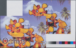 Thematik: Flora-Orchideen / Flora-orchids: 2003, TUVALU: Orchids 'Oncidium Ampiatum' Perforate And I - Orchideen