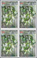 Thematik: Flora-Orchideen / Flora-orchids: 2013, Mauritius. IMPERFORATE Block Of 4 For The 10rs Valu - Orquideas