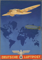 Thematik: Flugzeuge, Luftfahrt / Airoplanes, Aviation: 1935(ca.) Attractive Oversize Airmail Adverti - Airplanes