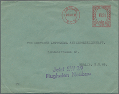 Thematik: Flugzeuge, Luftfahrt / Airoplanes, Aviation: 1938, Brief Aus London (meter Mark) An Die "D - Vliegtuigen