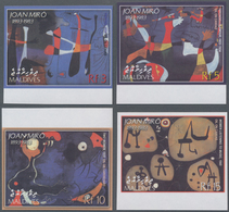 Thematik: Malerei, Maler / Painting, Painters: 2003, MALDIVES: Paintings From Joan Miró Complete IMP - Otros & Sin Clasificación