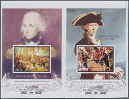 Thematik: Militär / Military: 2005, PALAU And LIBERIA: 200 Years Battle Of Trafalgar (paintings) Hor - Militares