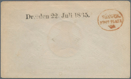 Thematik: Musik / Music: 1865, Sachsen, "SÄNGER-FEST-PLATZ" In Rot Mit L1 "DRESDEN 22. Juli 1865", E - Music