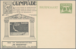 Thematik: Olympische Spiele / Olympic Games: 1928, Niederlande, GSK 3 C. Mit Vs. Schwarzem Zudruck " - Other & Unclassified