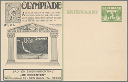 Thematik: Olympische Spiele / Olympic Games: 1928, Niederlande, 3 C. Grün Olympia Sonder-Postkarte M - Altri & Non Classificati