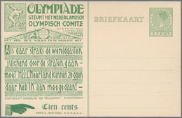 Thematik: Olympische Spiele / Olympic Games: 1928, Niederlande, Olympia-Privatganzsache 5 C. Grün Se - Altri & Non Classificati