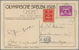 Thematik: Olympische Spiele / Olympic Games: 1928, The Netherlands For Amsterdam 1928. Olympic Pictu - Sonstige & Ohne Zuordnung