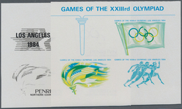 Thematik: Olympische Spiele / Olympic Games: 1984, Penrhyn For Los Angeles 1984. Progressive Proof ( - Other & Unclassified