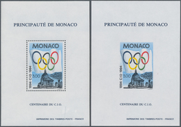 Thematik: Olympische Spiele / Olympic Games: 1994, MONACO: 100 Years Olympic Committee (olympic Flag - Other & Unclassified
