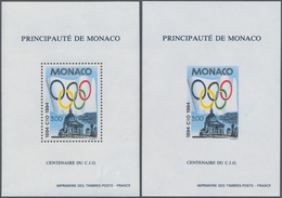 Thematik: Olympische Spiele / Olympic Games: 1994, MONACO: 100 Years Olympic Committee (olympic Flag - Andere & Zonder Classificatie