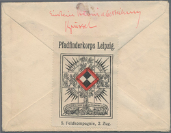 Thematik: Pfadfinder / Boy Scouts: 1917, DT. BES. I. WK-BELGIEN, Seltene Großformatige Vignette "PFA - Other & Unclassified