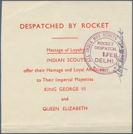Thematik: Pfadfinder / Boy Scouts: 1937, India Lot With Four Items "Despatched By Rocket - All India - Otros & Sin Clasificación
