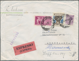 Thematik: Postautomation / Postal Mecanization: 1958, Eilbrief Aus Milano (Italien) Rückseitig Mit A - Correo Postal