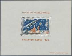 Thematik: Raumfahrt / Astronautics: 1964, Monaco, "PHILATEC PARIS 1964" Und "Kennedy Memorial Day" Z - Andere & Zonder Classificatie