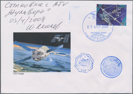 Thematik: Raumfahrt / Astronautics: 2008. ATV-1 Jules Verne. Russian Decorative Envelope With M/s Co - Other & Unclassified