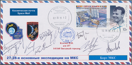 Thematik: Raumfahrt / Astronautics: 2011. Soyuz TMA-21. On Board Cover With Autographs Of 10 Cosmona - Andere & Zonder Classificatie