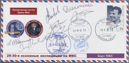 Thematik: Raumfahrt / Astronautics: 2012. Soyuz TMA-22. Space Mail Cover With Autographs Of 9 Cosmon - Other & Unclassified