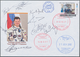 Thematik: Raumfahrt / Astronautics: 2012. Soyuz TMA-07M. Decorative Cover With Autographs Of 9 Cosmo - Other & Unclassified