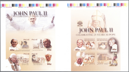 Thematik: Religion / Religion: 2004, MICRONESIA And PALAU: John Paul II Celebrating 25 Years As Pope - Altri & Non Classificati