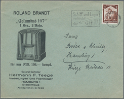 Thematik: Rundfunk-Radio / Broadcasting-radio: 1934/1935, 3 Business Envelopes Advertising Radio Rec - Telecom