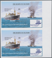 Thematik: Schiffe / Ships: 2005, NAURU: 60 Years End Of WWII Miniature Sheet (HMAS Manoora Sinks Ita - Bateaux