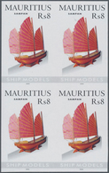 Thematik: Schiffe / Ships: 2005, Mauritius. IMPERFORATE Block Of 4 For The 8rs Value Of The Set "Mod - Barcos