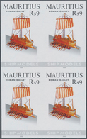Thematik: Schiffe / Ships: 2005, Mauritius. IMPERFORATE Block Of 4 For The 9rs Value Of The Set "Mod - Barcos