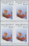 Thematik: Schiffe / Ships: 2005, Mauritius. IMPERFORATE Block Of 4 For The 16rs Value Of The Set "Mo - Schiffe