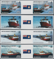 Thematik: Schiffe / Ships: 2011, BRITISH ANTARCTIC TERRITORY: Research Ships Part Set Of Four Differ - Ships