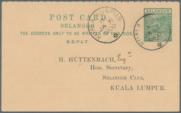 Thematik: Sport / Sport: CRICKET: 1900, Postal Stationery Reply Card From KUALALUMPUR/Selangor Used - Other & Unclassified