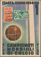 Thematik: Sport-Fußball / Sport-soccer, Football: 1934, Italy. Colour Picture Postcard "FIFA Campion - Andere & Zonder Classificatie