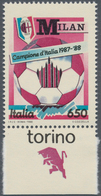 Thematik: Sport-Fußball / Sport-soccer, Football: ITALY: 1988, 650 L Polychrome "Italian Football Ch - Altri & Non Classificati