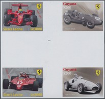Thematik: Sport-Motorsport / Sport-motorsports: 2009, SIERRA LEONE And GUYANA: Ferrari Formula 1 Rac - Motos